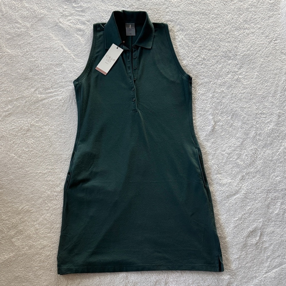 CALIA by Carrie Underwood Dark Green Mini Dress